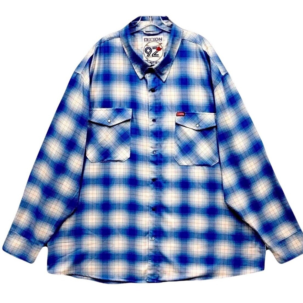 Dixxon Flannel Co The Winfield 92 Dave Winfield Blue White Plaid Shirt Mens 5X